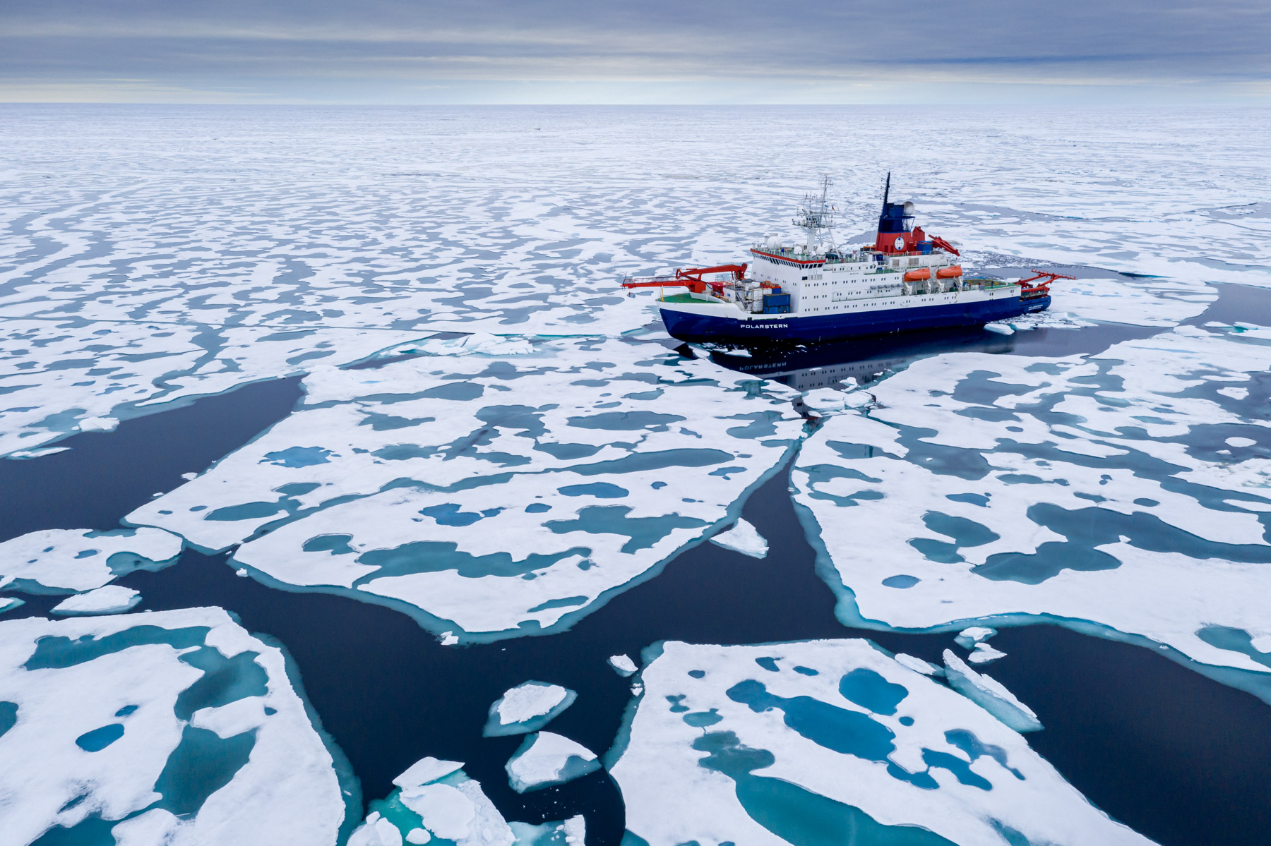 During the final leg of NASA's Multidisciplinary drifting Observatory for the Study of Arctic Climate (MOSAiC) expedition, the research vessel Polarstern reached the northernmost point on Earth. Image Credit: NASA MOSAiC team