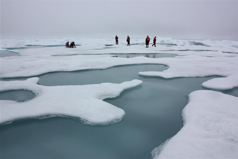 icy patches in water