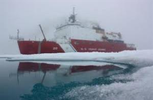 ship navigating through arctic